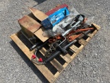 LOT OF TRAILER ACCESSORIES, BINDERS, MISC