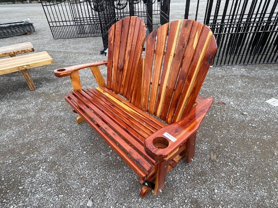 AMISH CEDAR 2 PERSON BENCH GLIDER