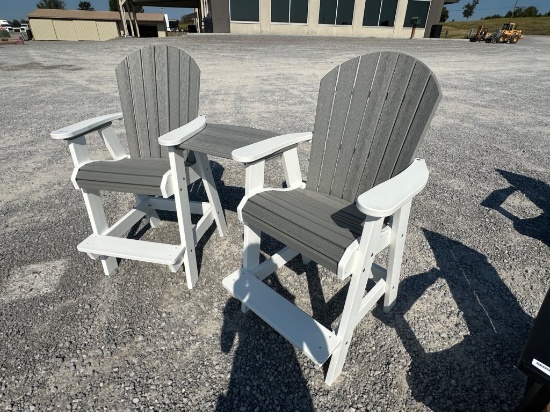 TALL ADIRONDACK CHAIR SET W/TABLE