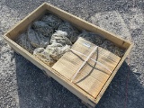 CRATE OF BINDERS & CHAINS