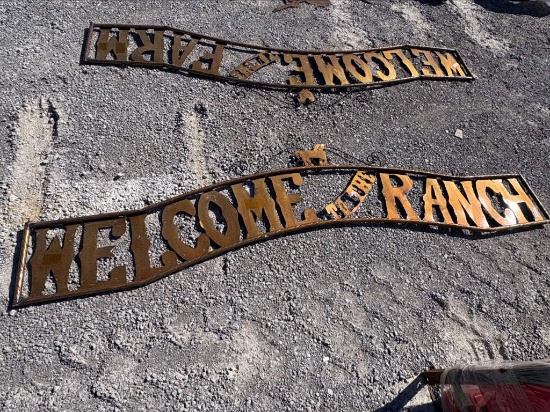 "WELCOME TO THE RANCH" METAL SIGN