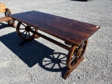 WAGON WHEEL TABLE