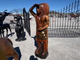 LARGE TEAKWOOD STATUE