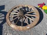 WOODEN WAGON WHEEL