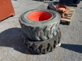 LOT OF (2) MISC SKID STEER TIRES