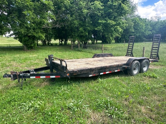 TLC MANUFACTURING 7' X 20' TANDEM AXLE UTILITY TRA