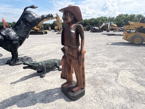 WOODEN TEAK COWBOY