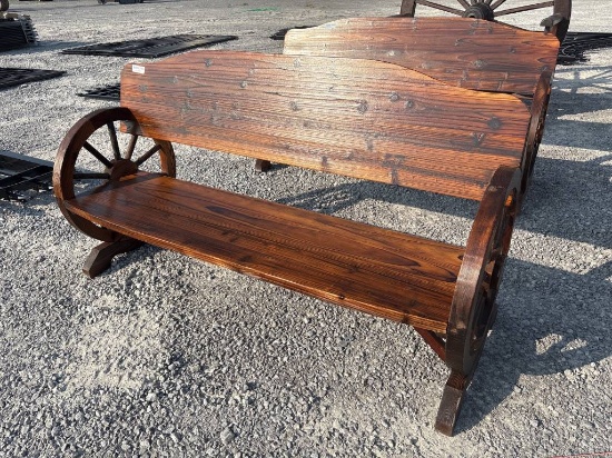 WAGON WHEEL BENCH
