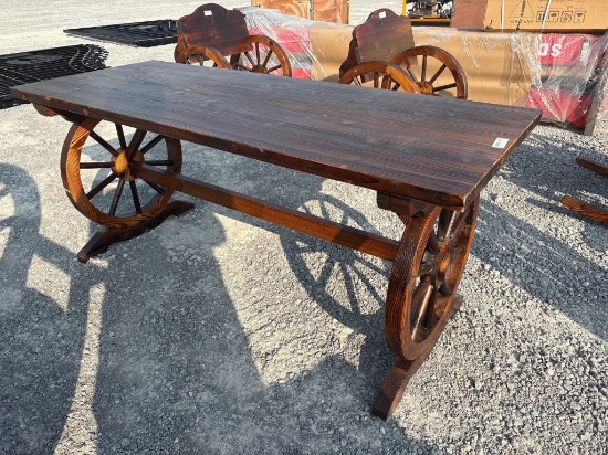 WAGON WHEEL TABLE
