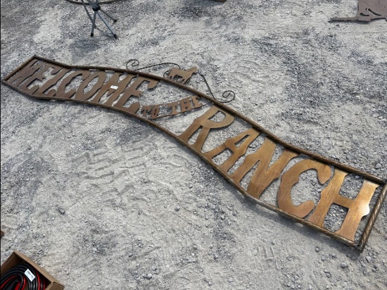 METAL "WELCOME TO THE RANCH" SIGN
