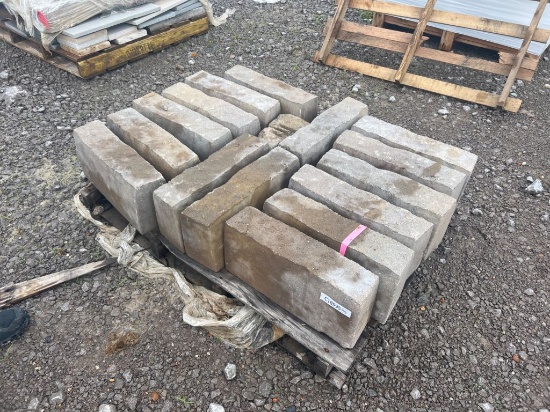 9 PALLETS OF VARIOUS LANDSCAPE STONE/BRICK/ROCK
