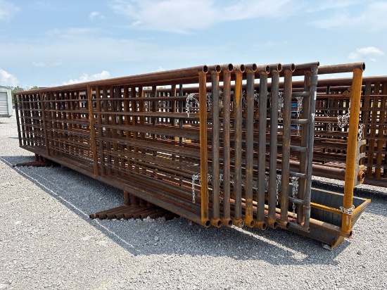 LOT OF (10) HEAVY DUTY 24' CORRAL PANELS