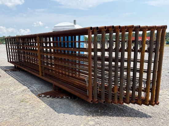 LOT OF (10) HEAVY DUTY 24' CORRAL PANELS