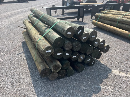 BUNDLE OF (28) WOODEN POSTS