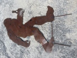 DRINKING BIGFOOT METAL YARD DECOR