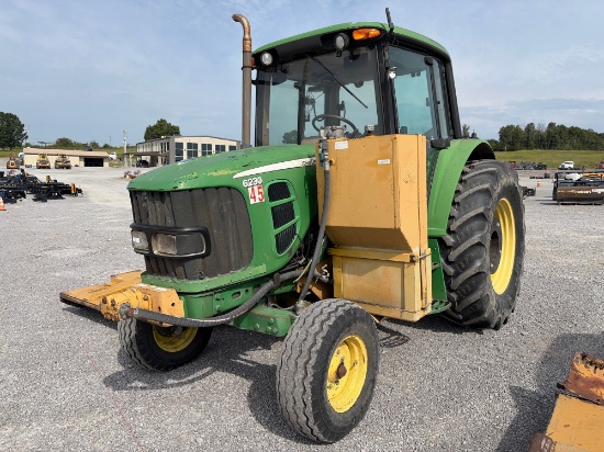 JOHN DEERE 6230 FARM TRACTOR W/SIDE MOUNT MOWER