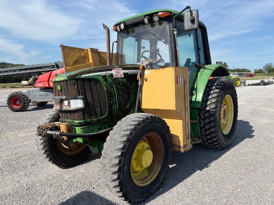 JOHN DEERE 6420 FARM TRACTOR W/SIDE MOUNT MOWER