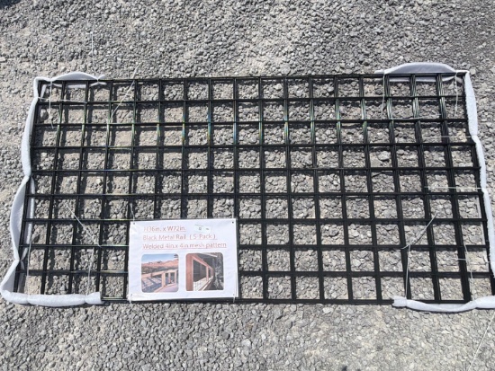 LOT OF (5) BLACK METAL RAIL