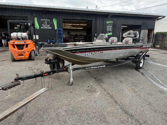 2002 BASS TRACKER PRO CRAPPIE 175 ALUMINUM BOAT