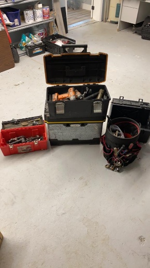 Lot of Tool Boxes W/Misc Tools