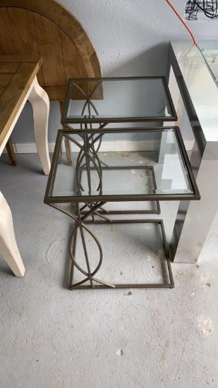 2 Glass End Tables