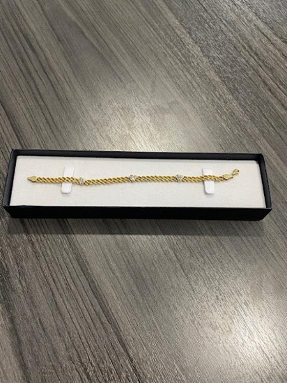 10k Gold Bracelet with Diamonds