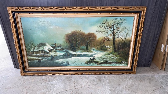 Painting of Winter Countryside