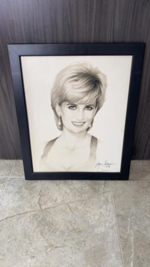 24 x 29 Drawing of Princess Diana