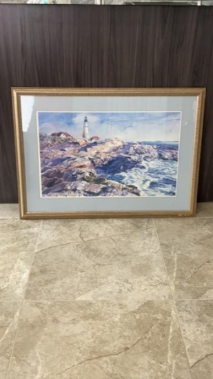 37 x 26 Framed Picture Lighthouse