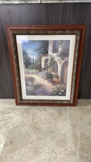 28 x 34 Framed Painting Villa