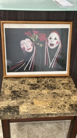 MASQUERADE MASK FRAMED PICTURE