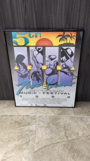 FRAMED ARUBA JAZZ AND LATIN PICTURE