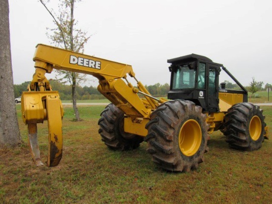 John Deere 648III TC Grapple Skidder, S/N: DW648GX589319, 18,958 Hours Show