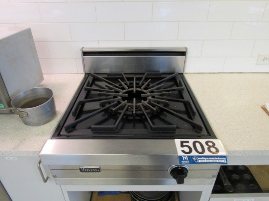 Viking Professional Gas Boiler Cooktop, 24" W x 27 1/2" D x 8" H. (LOCATED