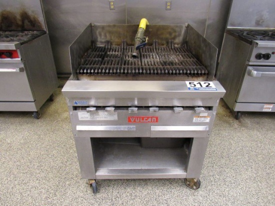 Vulcan Wheeled Gas Grill, 34" W x 34" D x 44 1/2" H (60 "Overall). (LOCATED