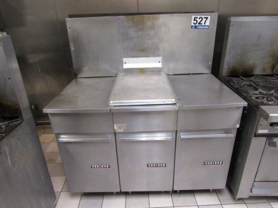 Garland Gas 3-Pc. Fryer Station, 51 1/4" W x 31 1/2" D x 37" H (60" Overall