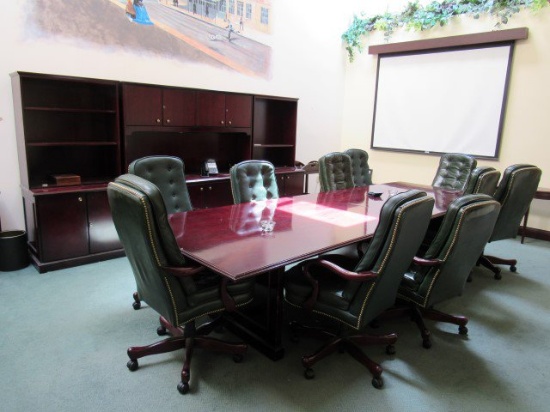 Contents of Office, Including: (1) 12' x 4' Table ((2) Pcs.), (11) Wheeled