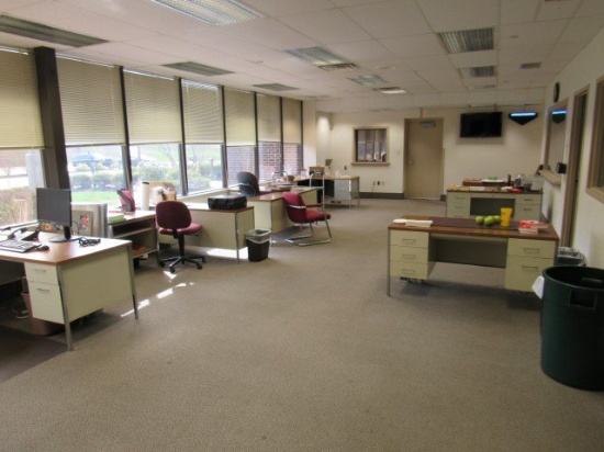 Misc. Office Furniture, Including: (3) 5' x 2'6" Desks, (3) 5' x 6'3" L-Sha