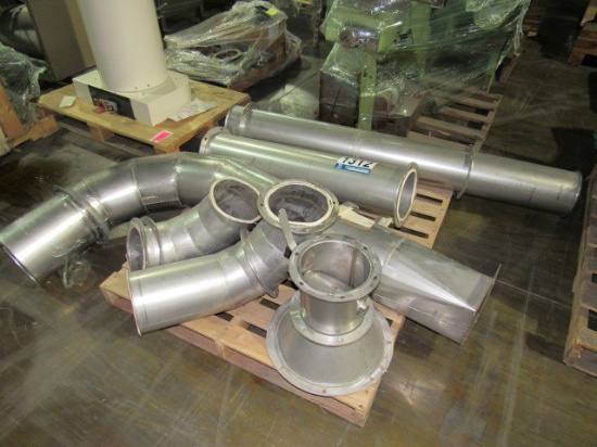 2 Pallets: (1) Misc. Feeder Pipe Parts; (1) Pneumatic Feeder Parts.