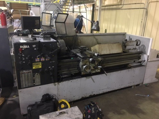 DoALL DoALL 17 Manual Lathe, S/N: 3291, 240V/28.7Amp/3PH/60Hrtz. Motor.