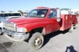 2001 Dodge Ram 3500 Service Truck(Starts & Moves-No Reverse)