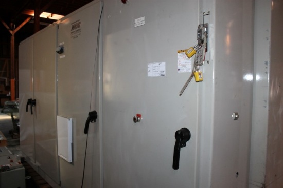 13'2" x 21" x 84" 4-Door Motor Control/Relay Cabinet w/Electrical Components (Unit #ECC2-2)