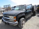 1994 Chevrolet Silverado 3500 4x4 Extended Cab 9' Stake Body Pickup Truck