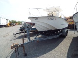 2 Pcs.:  (1) 1991 Henry O 22' Boat; (1) 1990 Hercules Boat Trailer