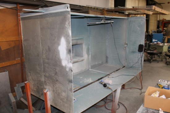 2 Pcs.:  (1) Powder Coating Station; (1) Contents On Shelf