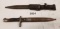 2 PCS: Military Knife/Bayonet; Military Knife with Sheath