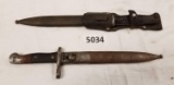 2 PCS: Military Knife/Bayonet; Military Knife with Sheath