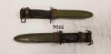 (2) Knife/Bayonet with Sheaths