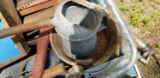 Grease Gun; Two Man Saw; Wooden Bowl; Metal Oil Bucket; Wooden Air Plane