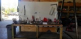 Work Bench Including Wilton Vise; Grinder; Hand Tools